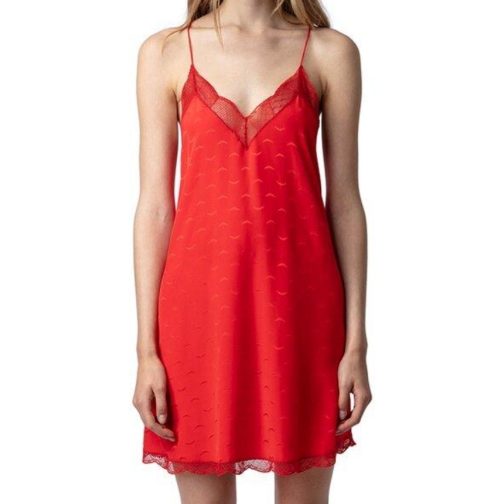 NEW ZADIG & VOLTAIRE Jacquard Silk Dress (Robe Ristyz Soie Jacquard) - EUR S